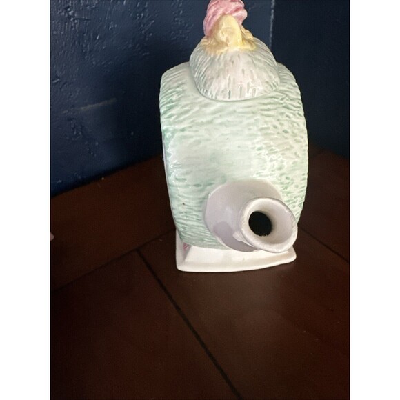 Gift Gallery Porcelain Clock Tea Pot Decorative Only Clock Face Floral VTG - Picture 5 of 8